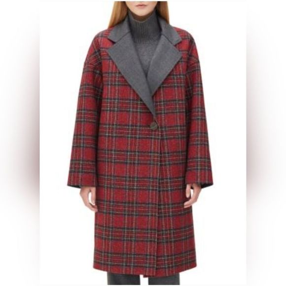 Lafayette 148 New York Jackets & Blazers - LAFAYETTE 148 Braylie Wool Plaid Coat - Size Large